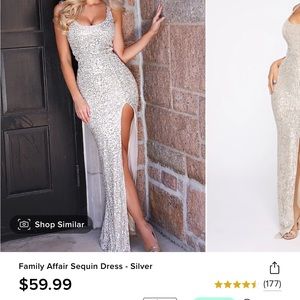 Family Affair Sequin Dress - Silver